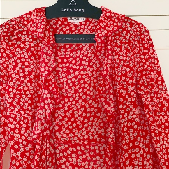 XIX Palms Printed Wrap Dress - Picture 2 of 6